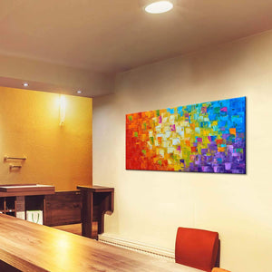 Abstract Canvas Wall Art – Hand Painted Oil Painting, Framed & Ready to Hang