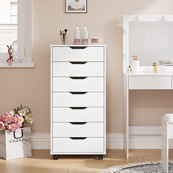 7-Drawer Mobile File Cabinet with Wheels