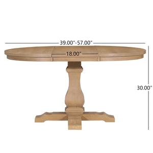 Round to Oval Extendable Dining Table