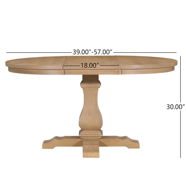 Round to Oval Extendable Dining Table
