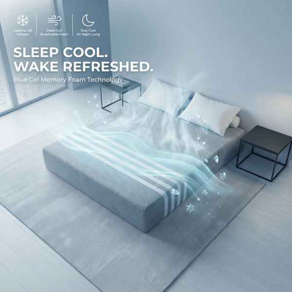 Queen 12" Gel Memory Foam Mattress – Plush, Medium & Firm | CertiPUR-US