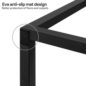 Industrial Dining Bench 47.2 Inch — Engineered Wood & Metal Frame