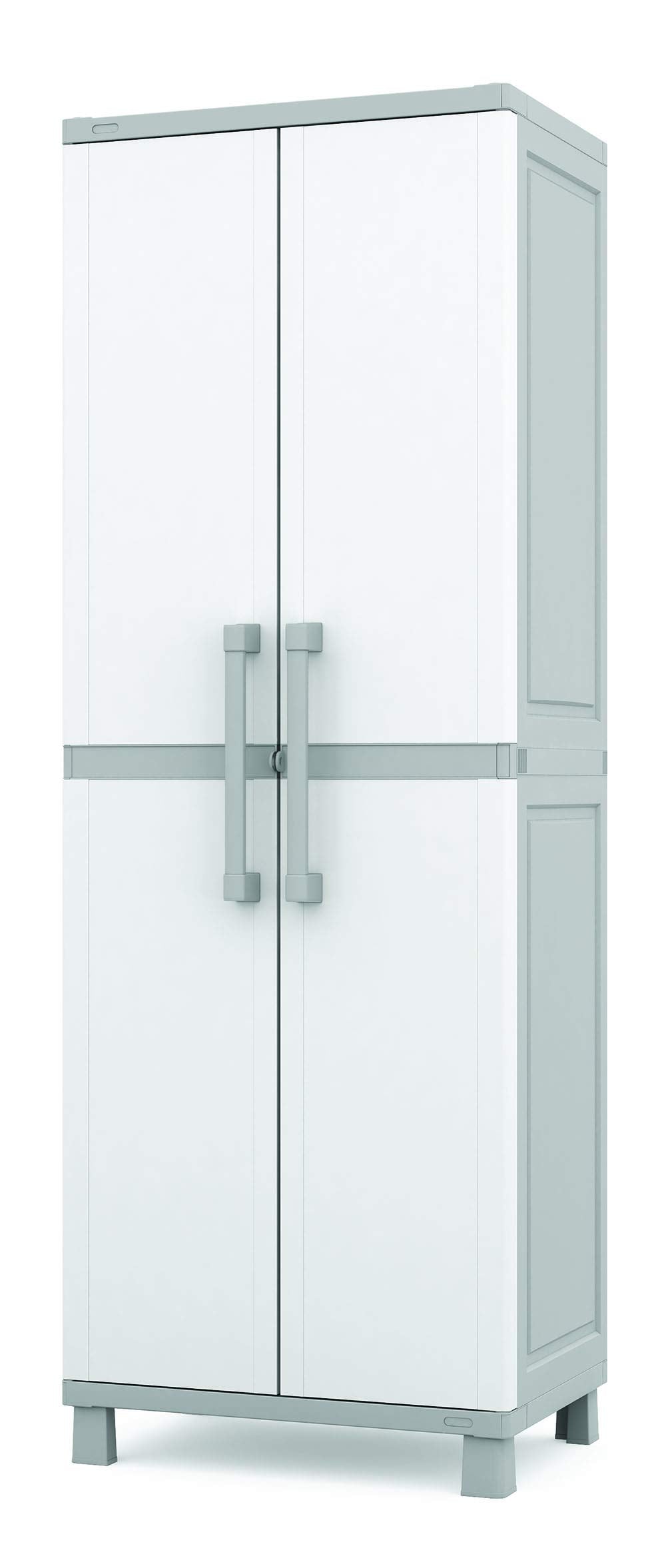 5-Shelf Resin Storage Cabinet with Lockable Doors