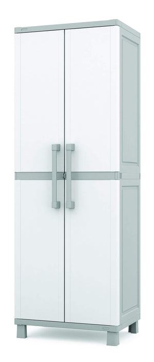 5-Shelf Resin Storage Cabinet with Lockable Doors