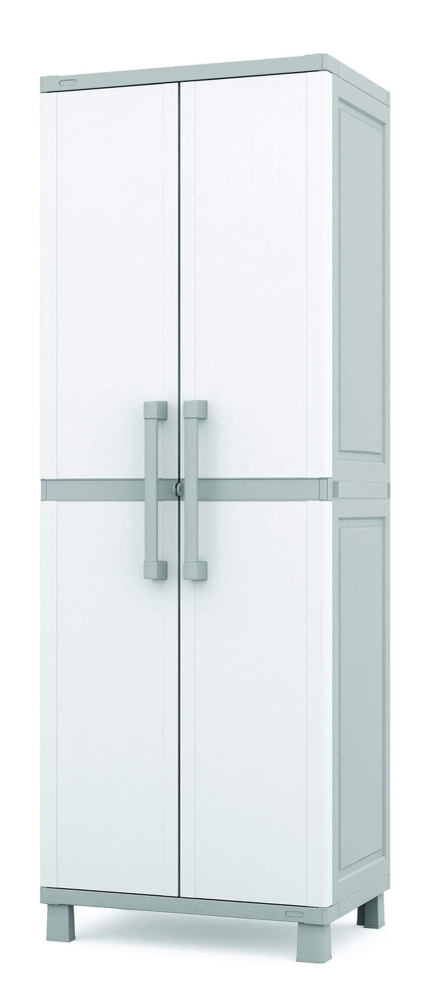 5-Shelf Resin Storage Cabinet with Lockable Doors