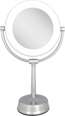 LED Lighted Makeup Mirror with Magnification & Dimmer