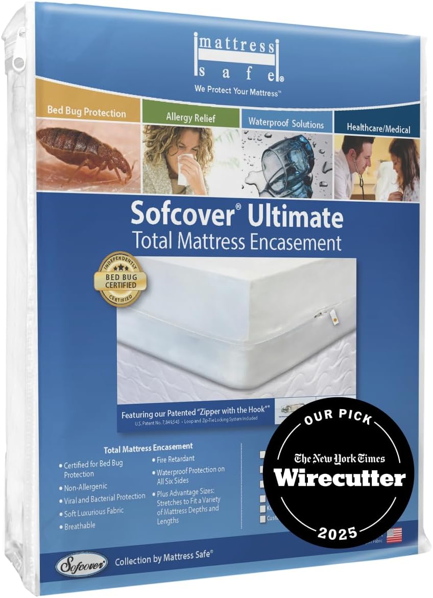 Waterproof Mattress Encasement – 6-Sided Hypoallergenic Bed Bug Protection