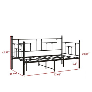 Twin Metal Daybed Frame with Under-Bed Storage