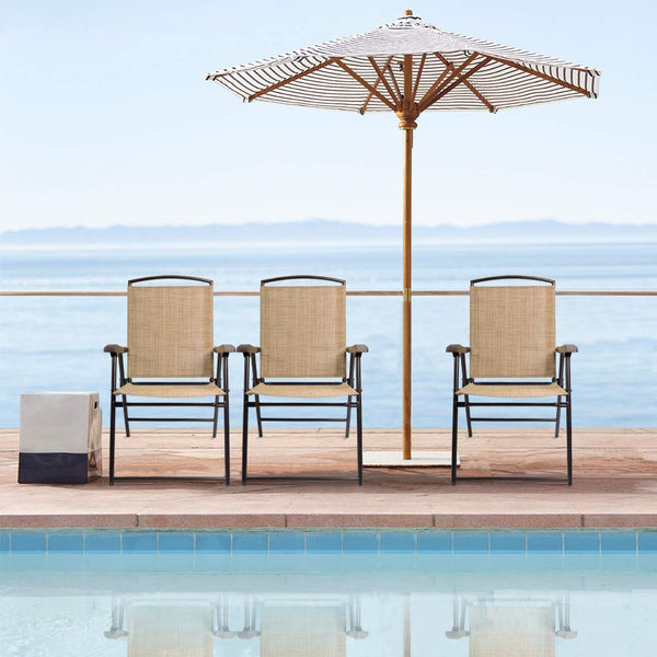 Outdoor Folding Sling Chair Set of 2