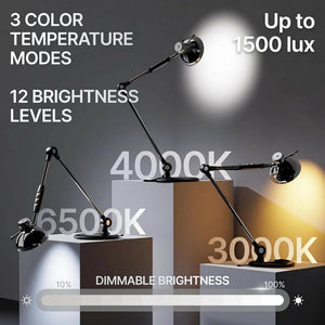 LED Swing Arm Desk Lamp with Gesture & Touch Control