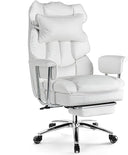 Ergonomic High Back Office Chair with Footrest & Lumbar Support – Reclining PU Leather