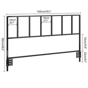 Metal Headboard with Universal Adapters – Twin, Full & Queen