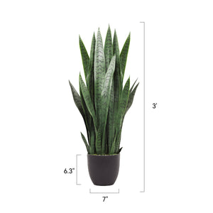 Artificial Snake Plant with Thick PE Leaves – Indoor & Outdoor Faux Sansevieria