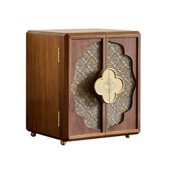 Black Walnut Wood Jewelry Box with Velvet Lining & Magnetic Closure