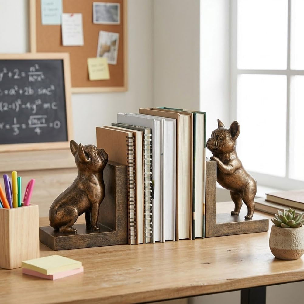 Vintage Bulldog Bookends Set of 2
