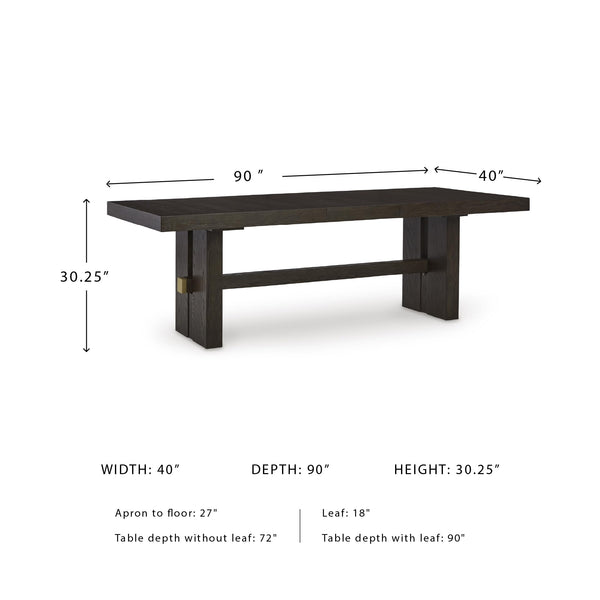 Rectangle Extension Dining Table