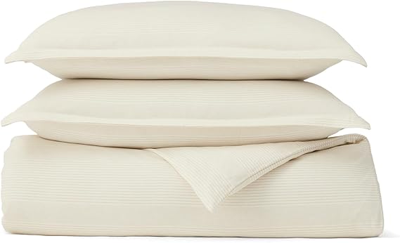 Organic Cotton Flannel Duvet Cover Set with Shams