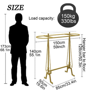 Oval Floor Standing Clothing Rack