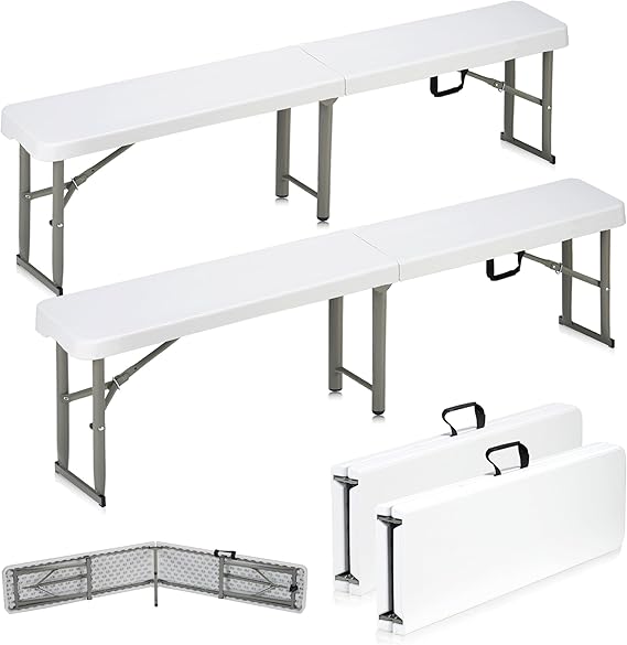 6ft Folding Bench with Carrying Handle & Lock