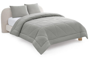 Reversible Comforter Set with Down Alternative Fill & Pillow Shams