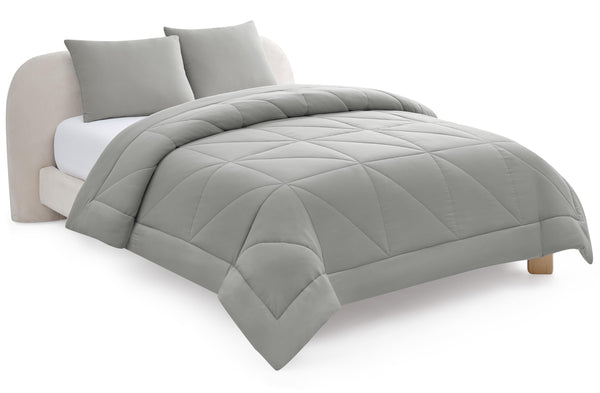 Reversible Comforter Set with Down Alternative Fill & Pillow Shams
