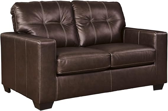 Dark Brown Leather Rectangular Ottoman