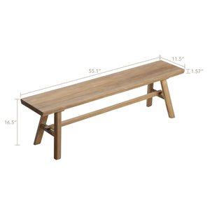 Farmhouse Solid Wood Bench