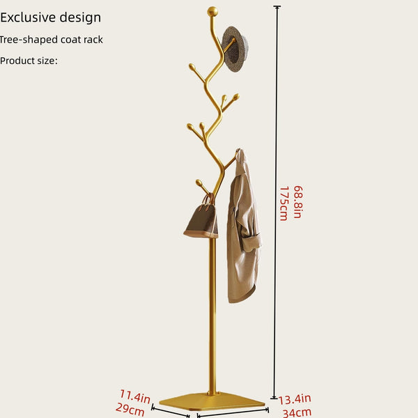 Metal Coat Rack Tree with 8 Hooks
