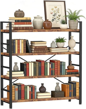 Adjustable Bookshelf with Metal Frame – 3, 4 & 5-Tier