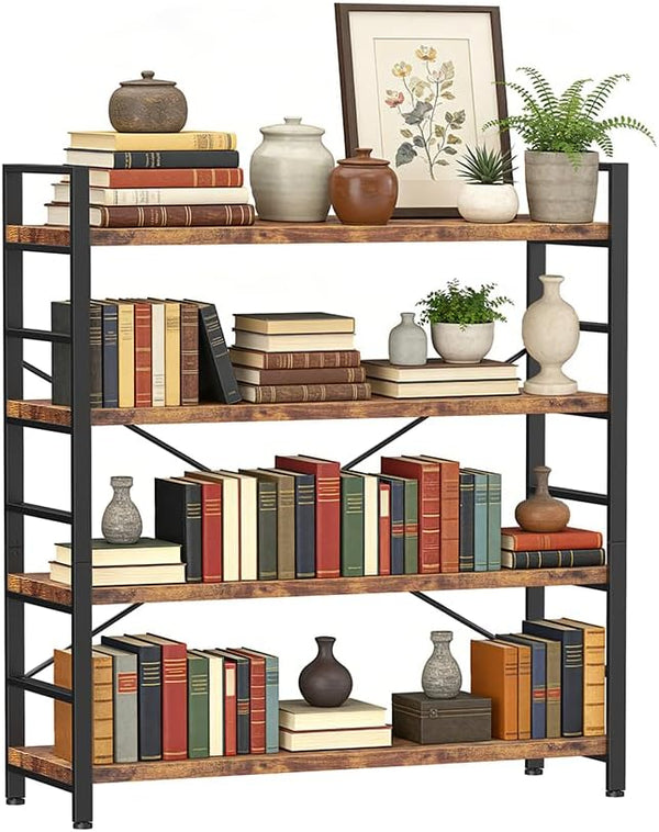 Adjustable Bookshelf with Metal Frame – 3, 4 & 5-Tier