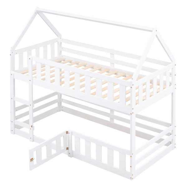 Twin Over Twin House Bunk Bed