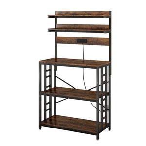 5-Tier Kitchen Baker's Rack with Power Outlet & LED Lights