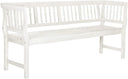 Acacia Wood Outdoor Bench with Spindle Back & Slatted Seat