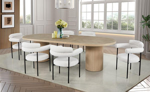 Extendable Oval Dining Table with Double Pedestal Base