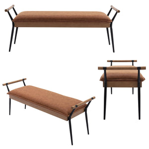 Rectangle Ottoman Bench with Arms