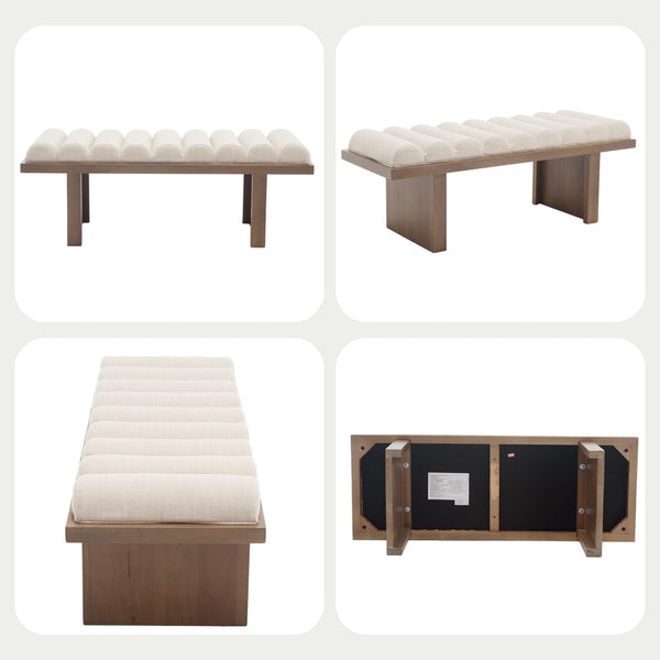47" Upholstered Entryway & Bedroom Bench