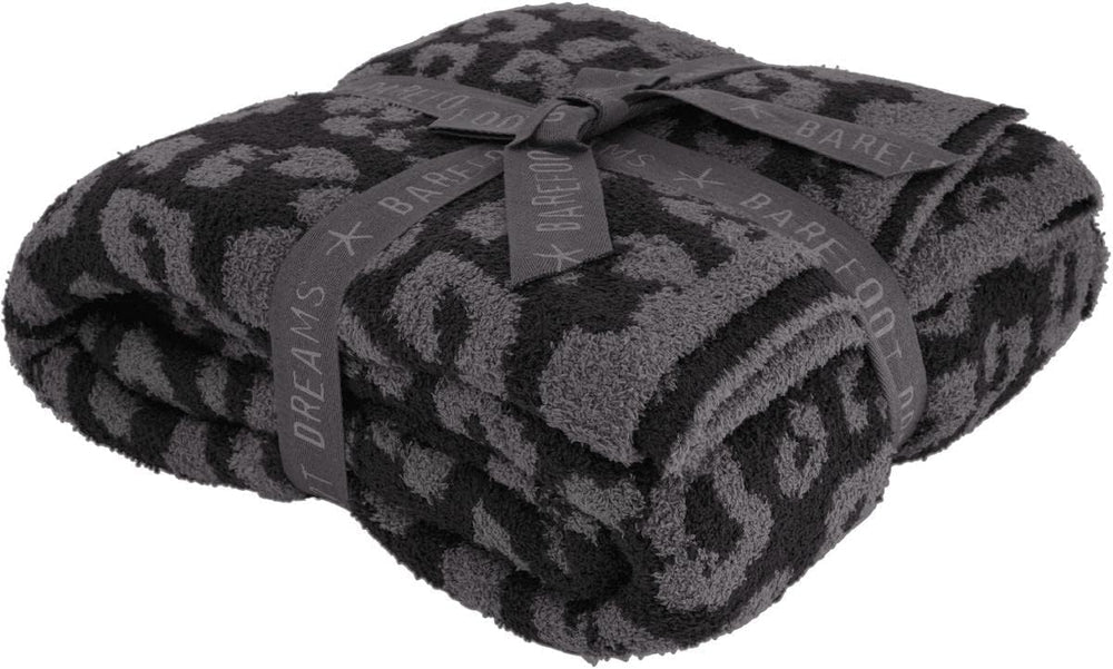 Leopard Print Plush Throw Blanket — Soft Microfiber Knit