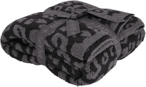 Leopard Print Plush Throw Blanket — Soft Microfiber Knit