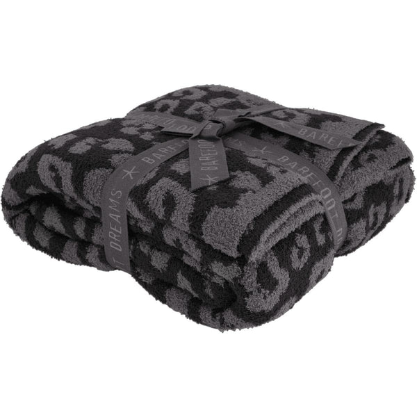 Leopard Print Plush Throw Blanket — Soft Microfiber Knit