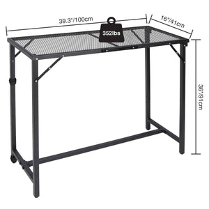 Folding Outdoor Bar Table with Waterproof Mesh Top