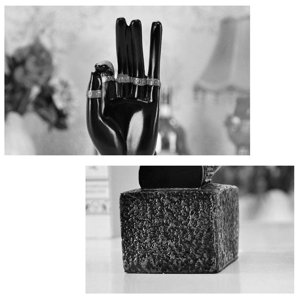 Resin Bergamot Decorative Bookends – Black, Set of 2