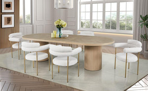 Extendable Oval Dining Table with Double Pedestal Base