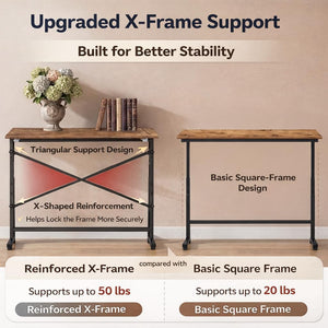 Skinny Console Sofa Table with Charging Station, Adjustable Height, 2-Pack (78.8")