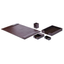 Bonded Leather Desk Set – 5-Piece Office Organizer
