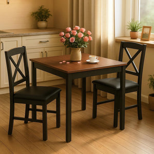 3-Piece Mid-Century Modern Dining Set for 2