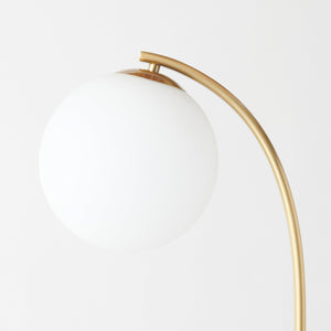 Modern LED Floor Lamp with Frosted Glass Globe