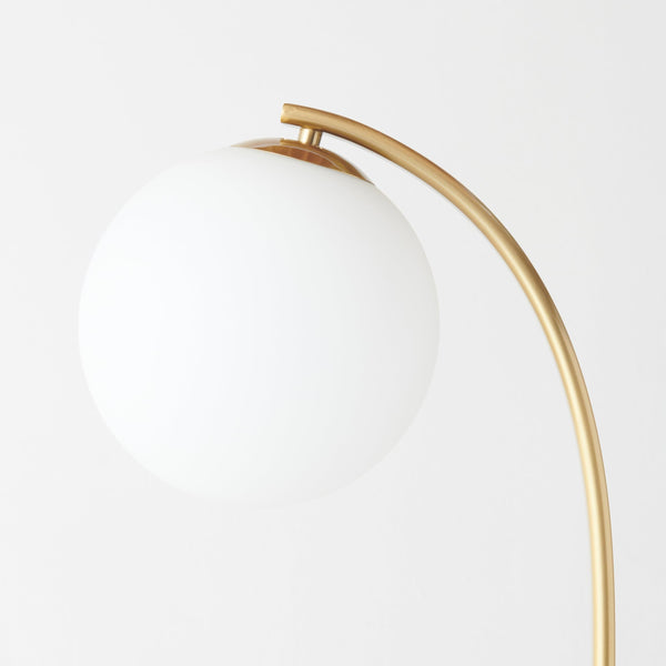 Modern LED Floor Lamp with Frosted Glass Globe