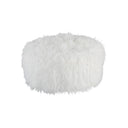 Faux Fur Oversized Accent Ottoman