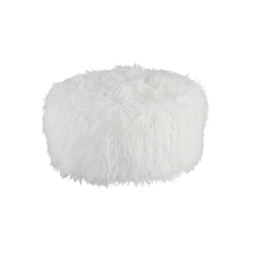 Faux Fur Oversized Accent Ottoman