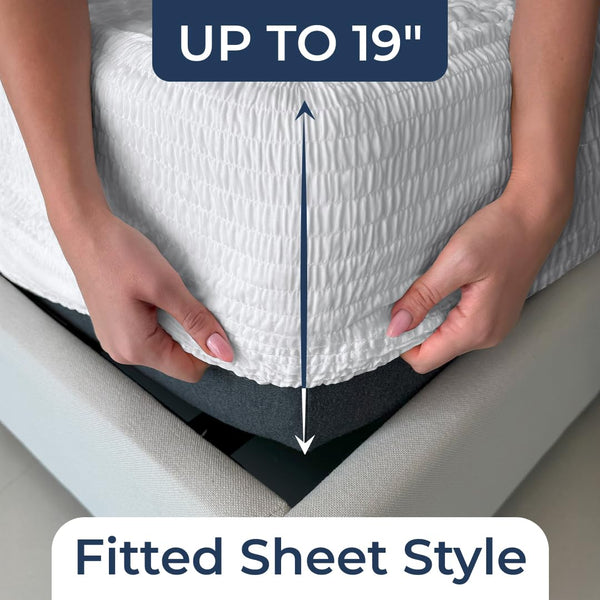 Waterproof Quilted Mattress Protector – Deep Pocket Fit, Breathable & Silent